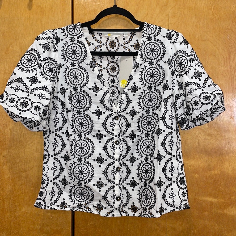 NWT Boden Eyelet Blouse